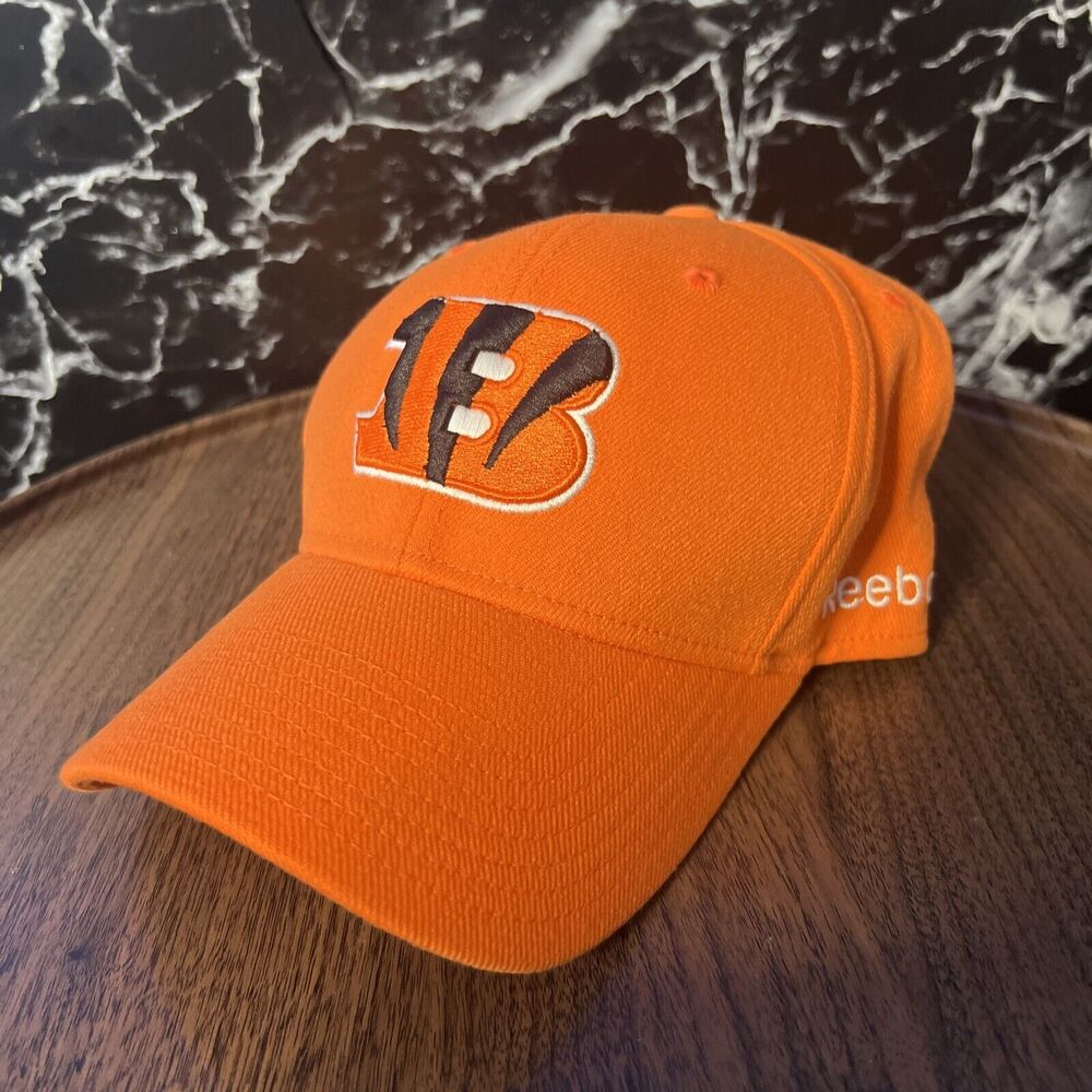 Cincinnati Bengals Fitted Hat Stretch Orange Mesh NFL Football Reebok XL-XXL